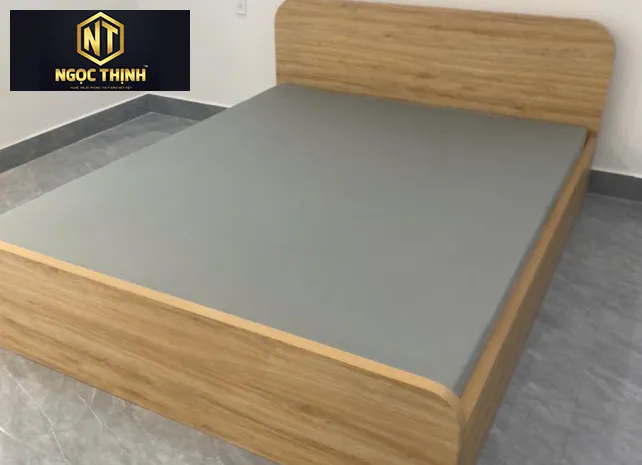GIƯỜNG GỖ VÁN MDF CÔNG NGHIỆP